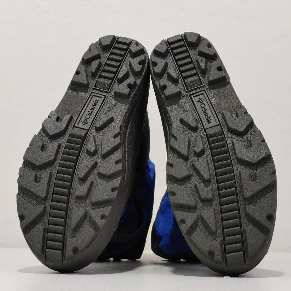 Columbia Youth Powderbug Plus II Snow Winter Boots Blue / Grey EXCELLENT...